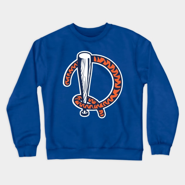 The Tiger Baseball D Crewneck Sweatshirt by DeepDiveThreads